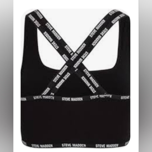 NWOT 1X STEVE MADDEN Black Removable Pads Lounge Bra - Picture 2 of 6